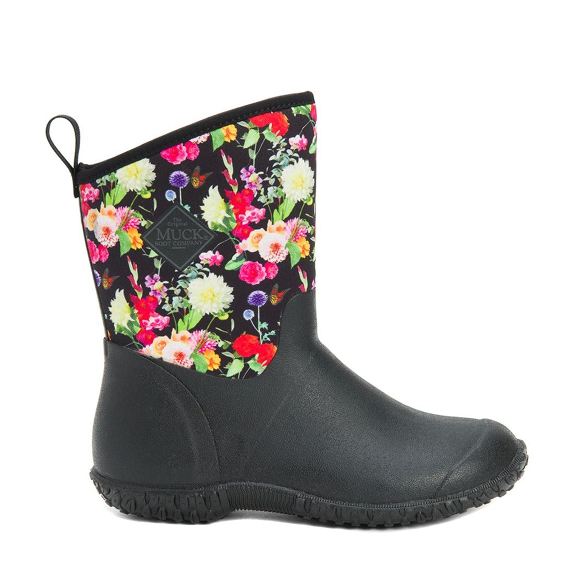 Women's Black Floral Muckster II Short Boots main product photo
