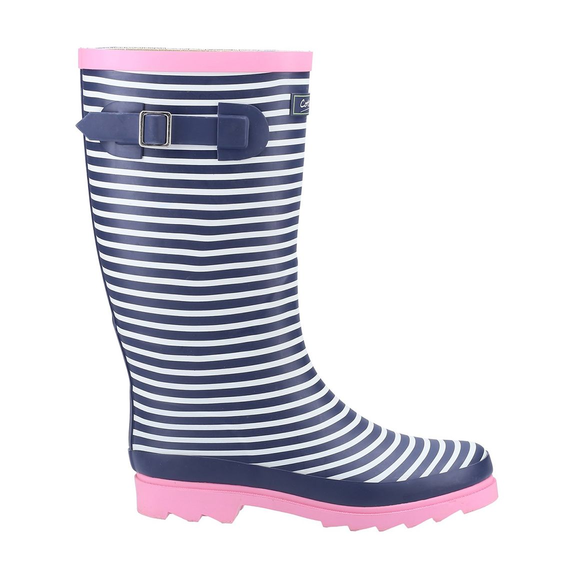 Women's Blue Striped Chilson Wellington Boots main product photo