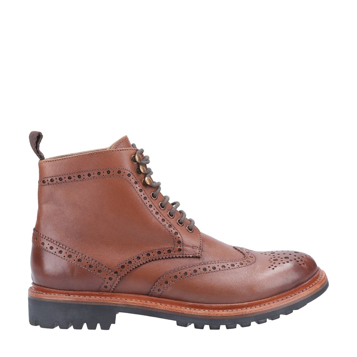 Brown Rissington Leather Commando Boots main product photo