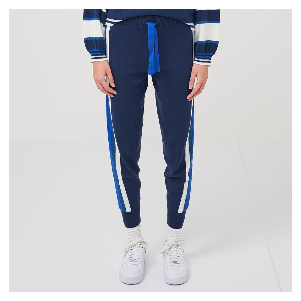 Navy Sporty Cotton Blend Jogger main product photo