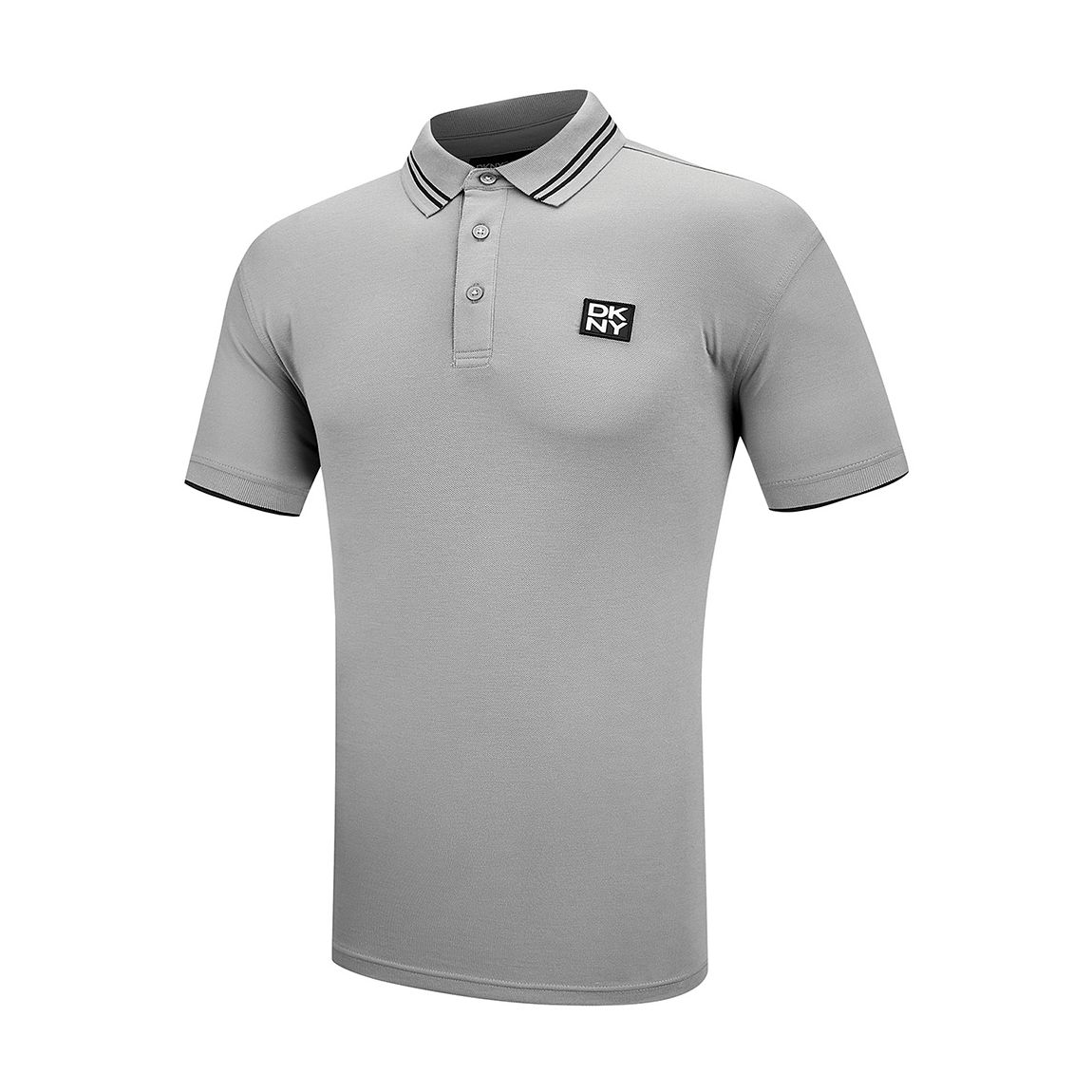 Grey DKNY Contrast Collar Polo Shirt main product photo