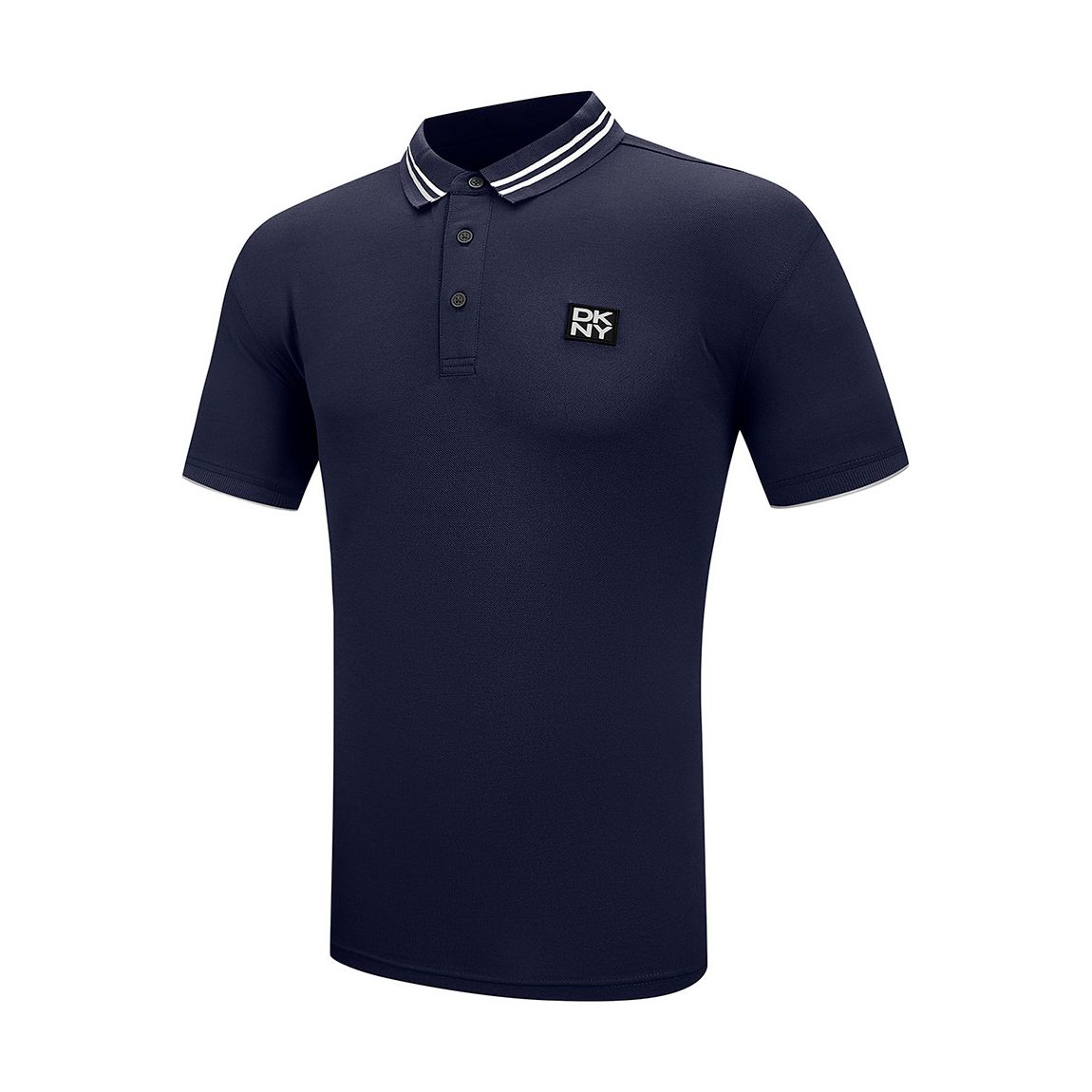 Navy DKNY Contrast Collar Polo Shirt main product photo