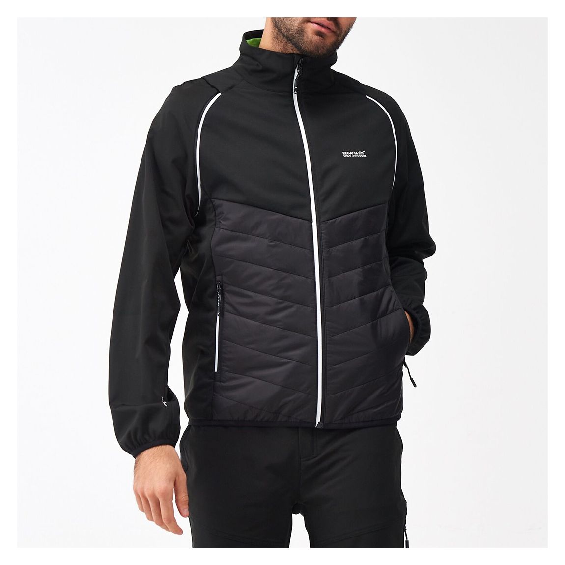 Black Waterproof Steren Hybrid Softshell Jacket main product photo