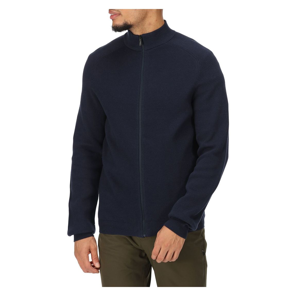 Navy Kylo Full Zip Knitted Jumper main product photo