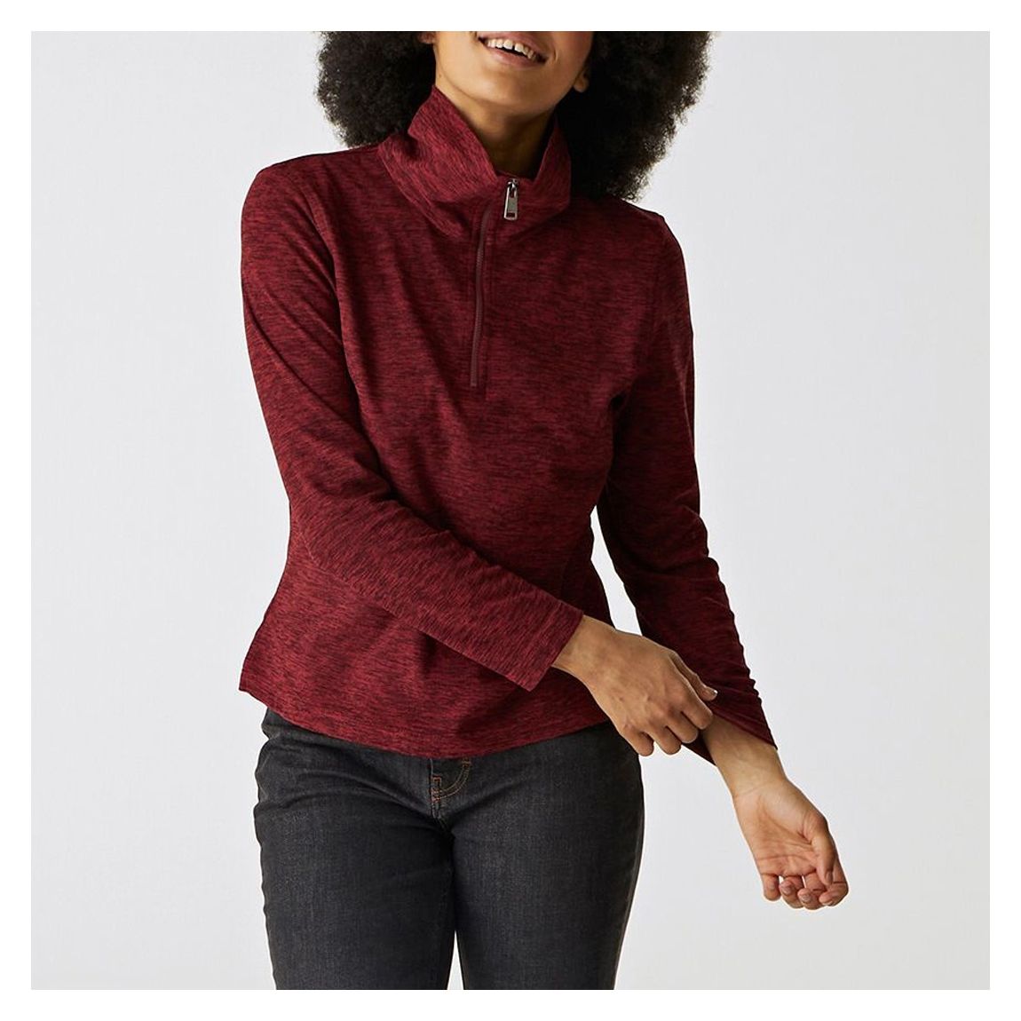 Burgundy Kizmit Half Zip Fleece main product photo