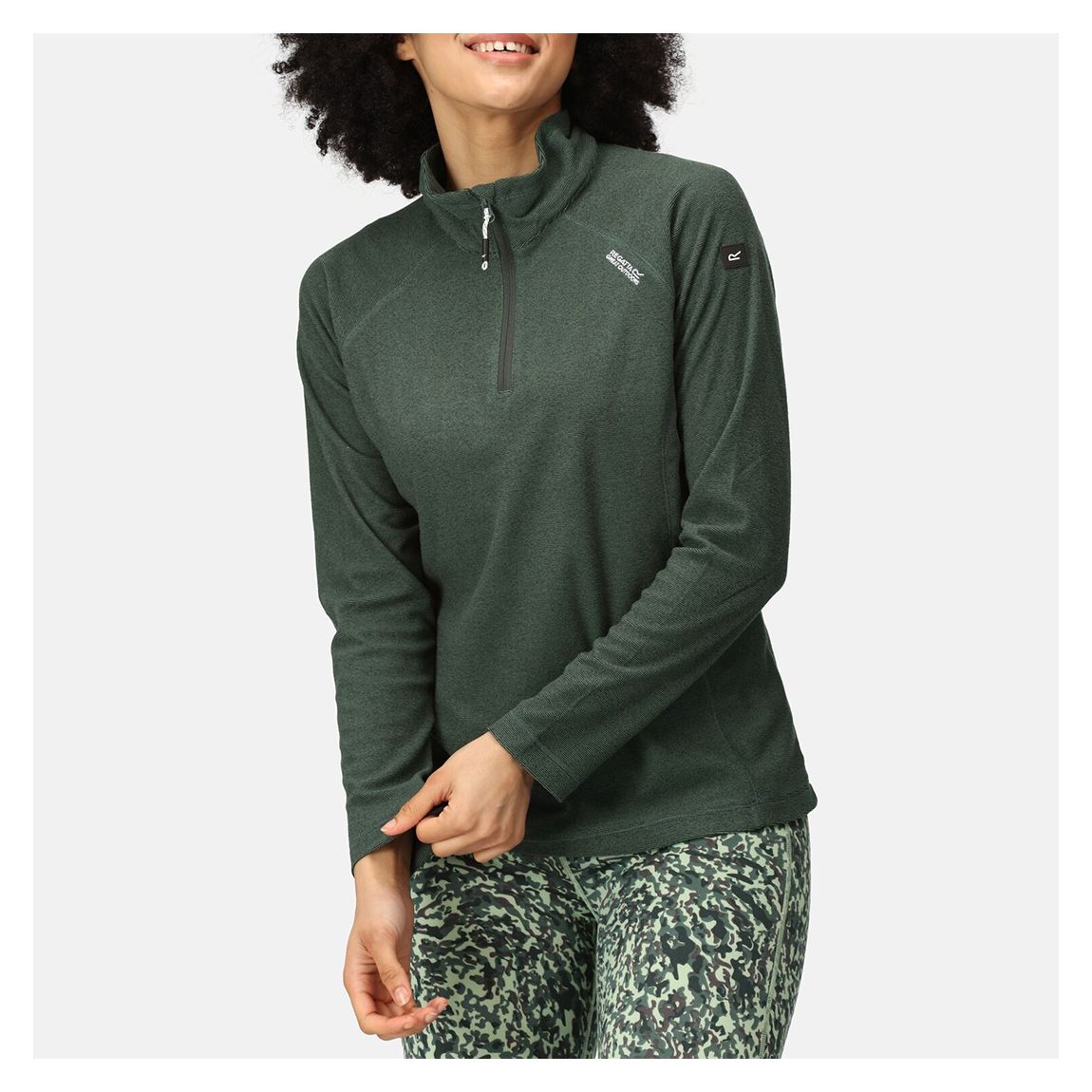 Dark Green Montes Lightweight Half Zip Fleece main product photo