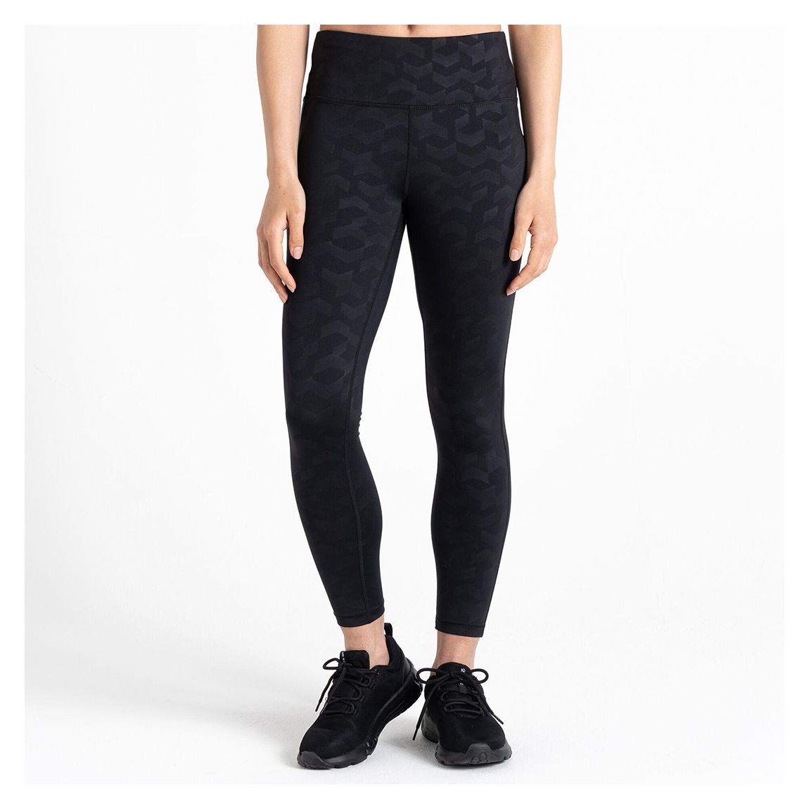 Black Chevron Print Influential Gym Leggings main product photo