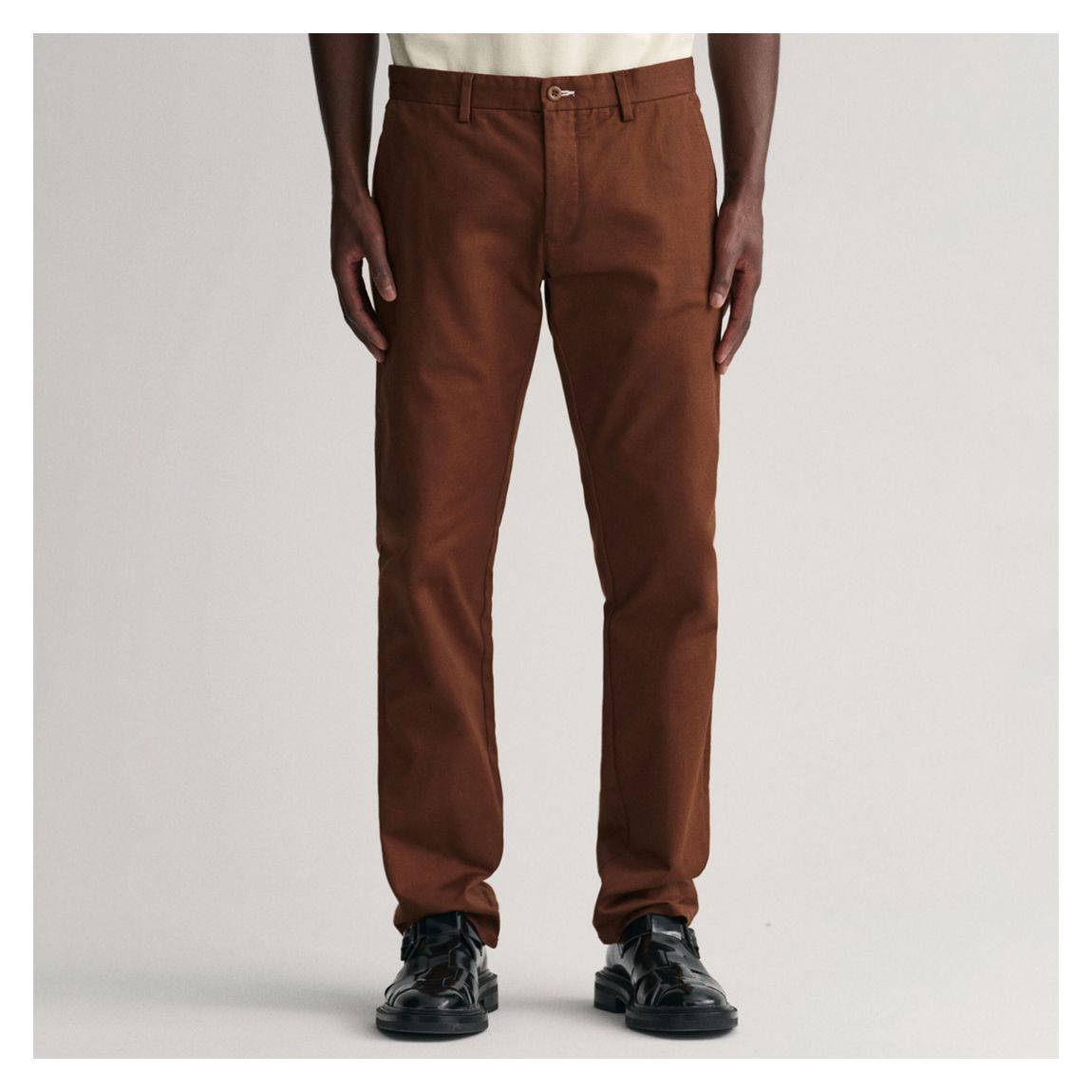 Brown Hallden Cotton Blend Chinos main product photo