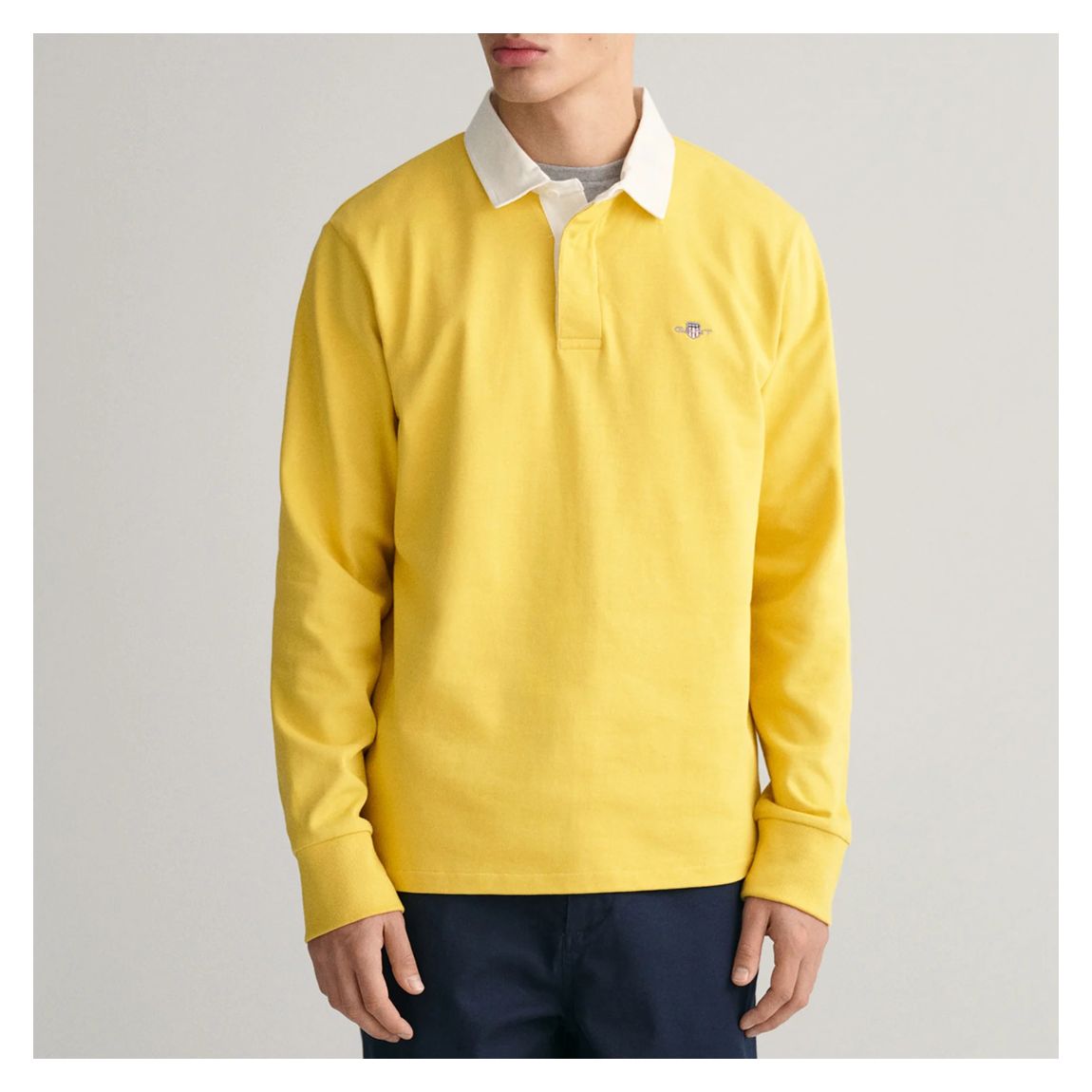 Yellow Shield Logo Cotton Polo Shirt main product photo