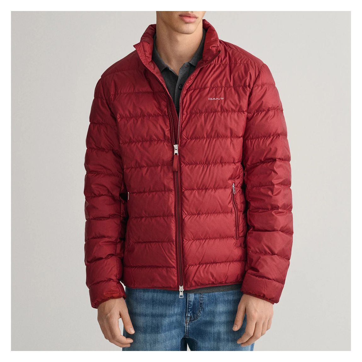 Red Lightly Quilted Jacket main product photo