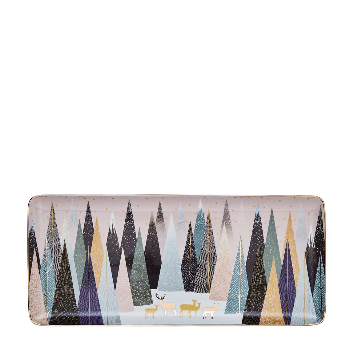 Frosted Pines Deer Sandwich Tray main product photo