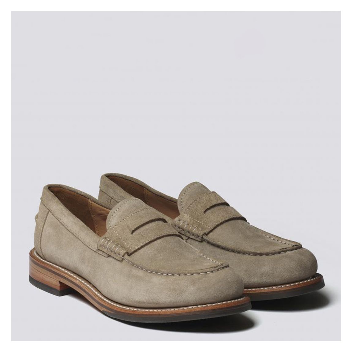Ladies Beige Julie Suede Loafer main product photo