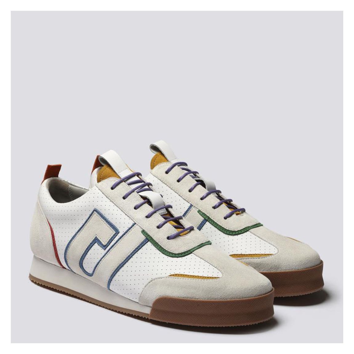 Mens White / Multi Sneaker 51+ Calf Runner main product photo