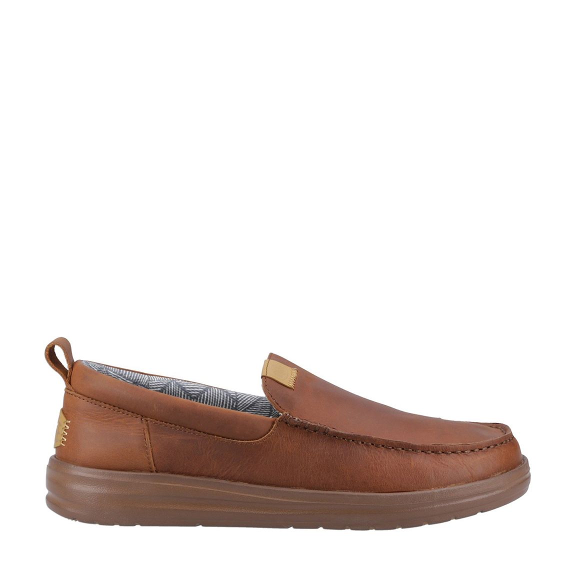 Mens Brown Wally Grip Moc Leather Shoe main product photo