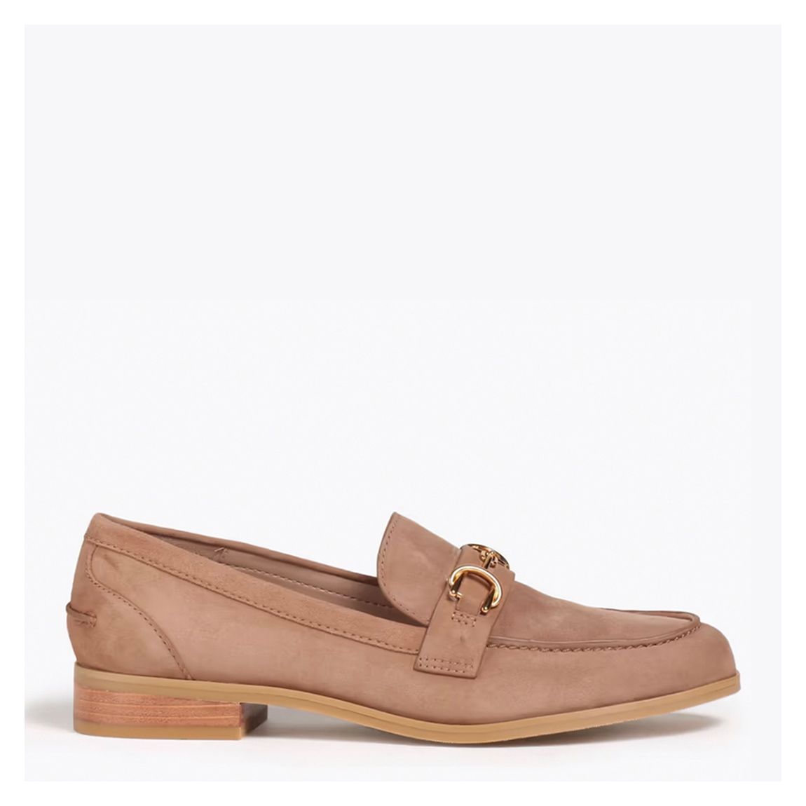 Beige Suede Owen Buckle Loafer main product photo