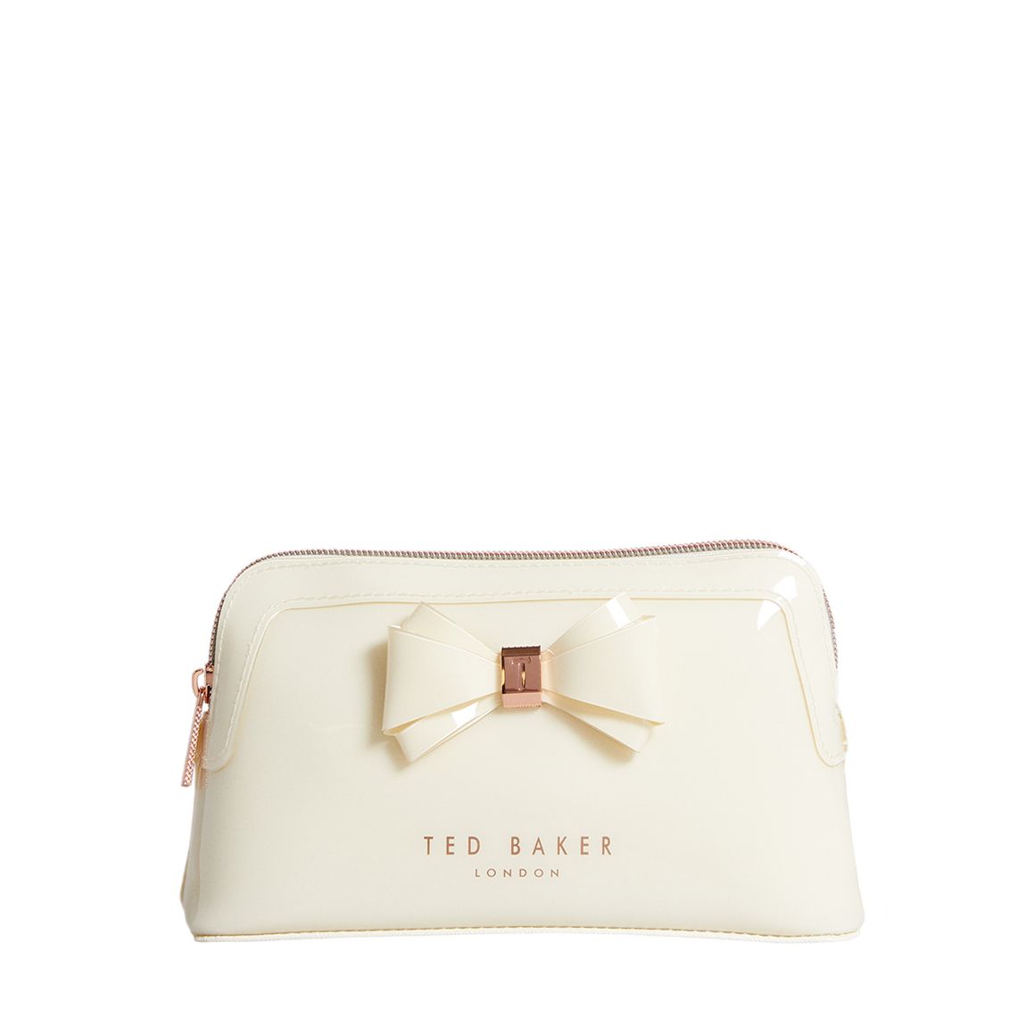Ivory Aimee Glossy Bow Wash Bag main product photo