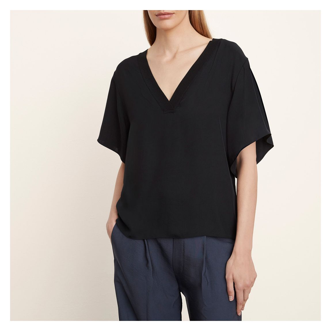 Black V Neck Top main product photo