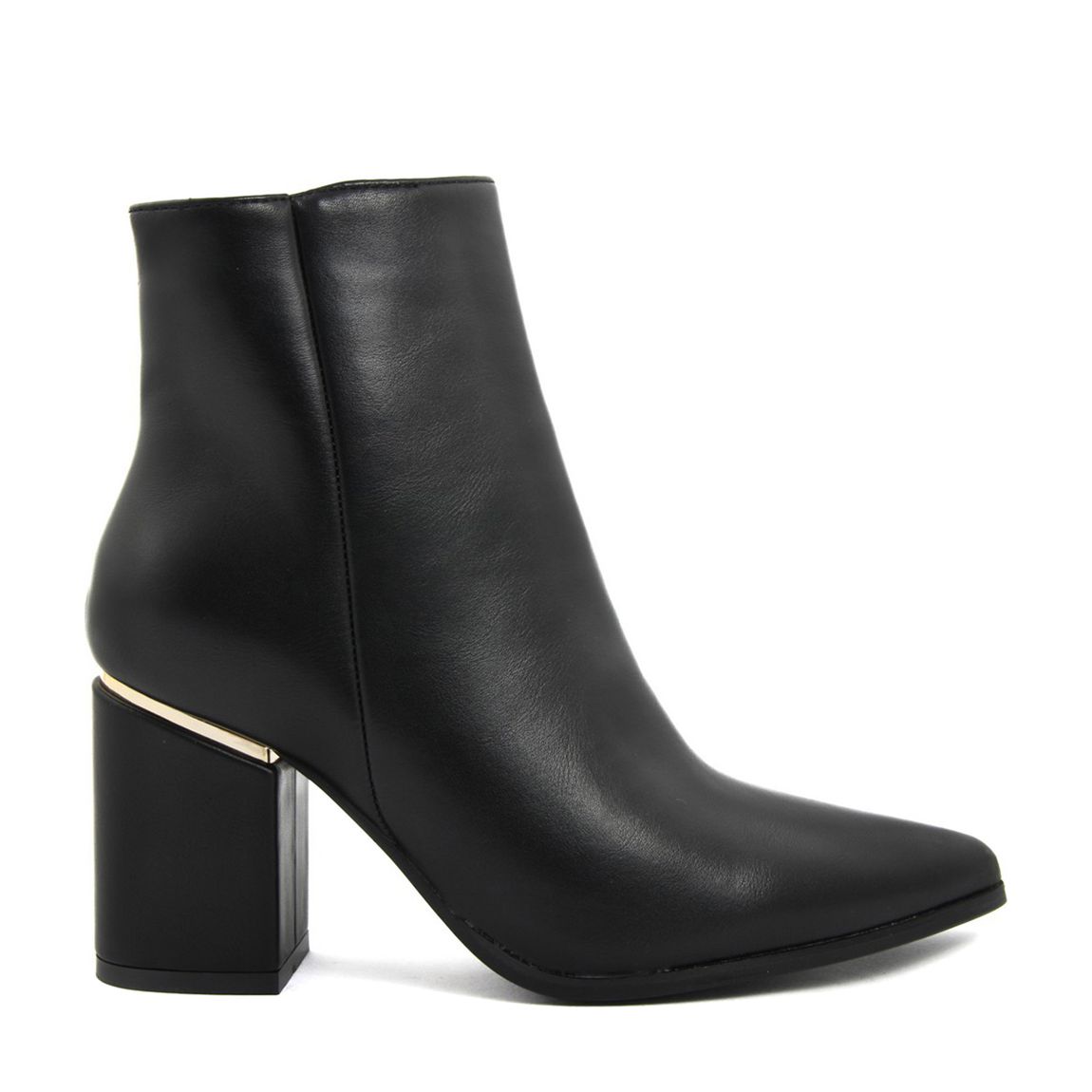 Black/Gold Heel Detailed Ankle Boots main product photo