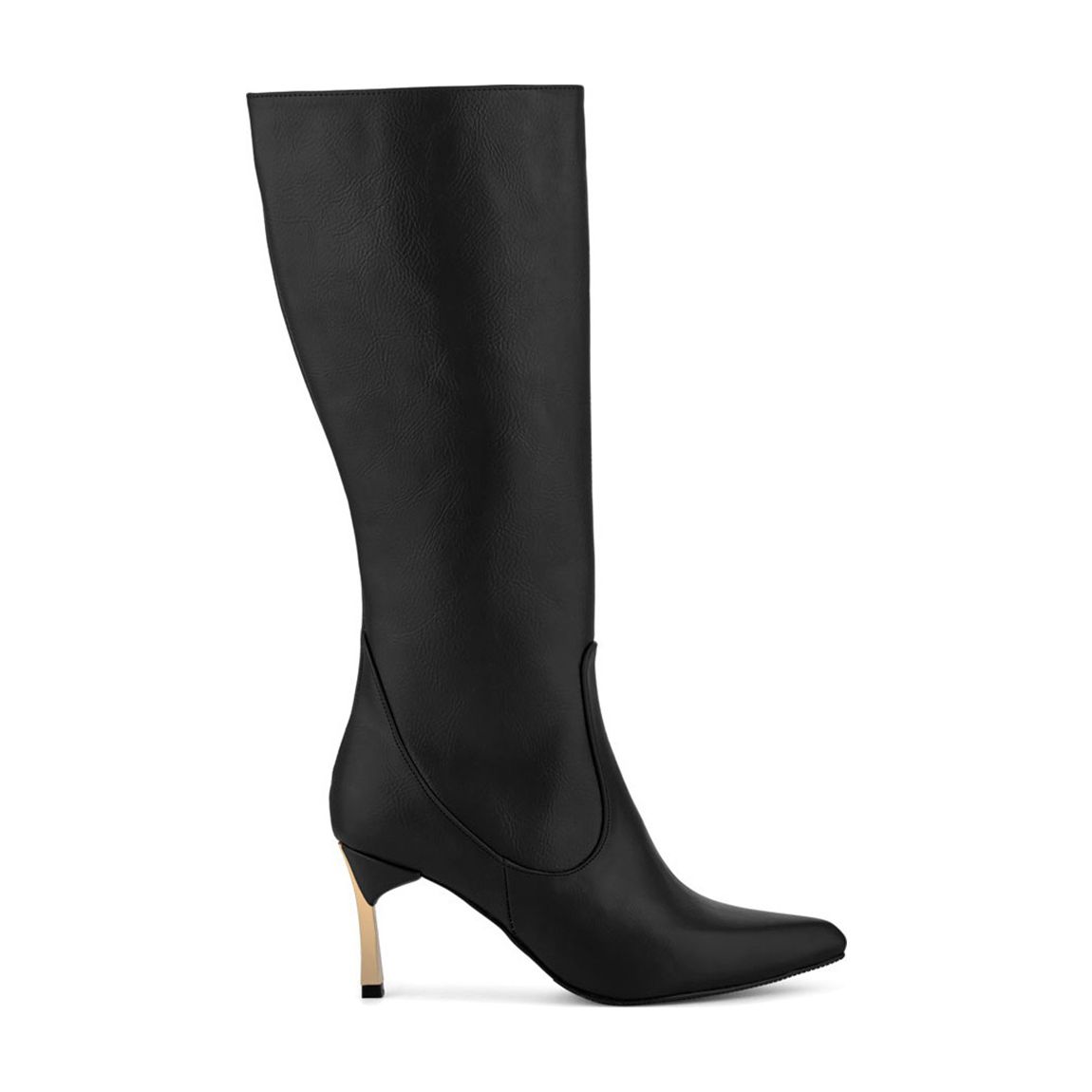 Black Pointed Toe Heeled Long Boots main product photo