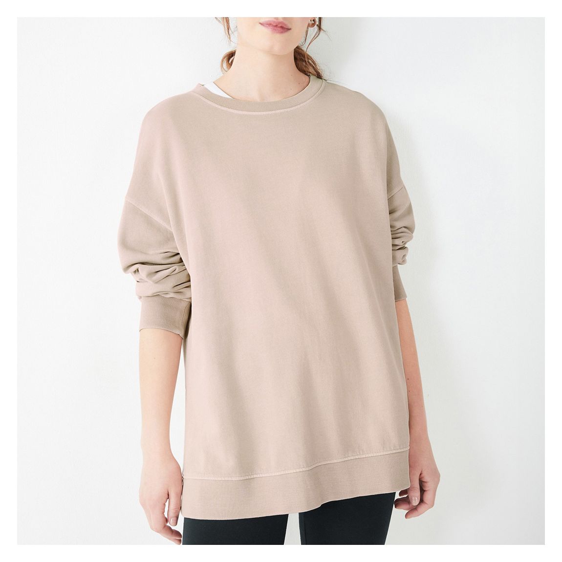 Grey Mia Oversized Cotton Sweatshirt main product photo