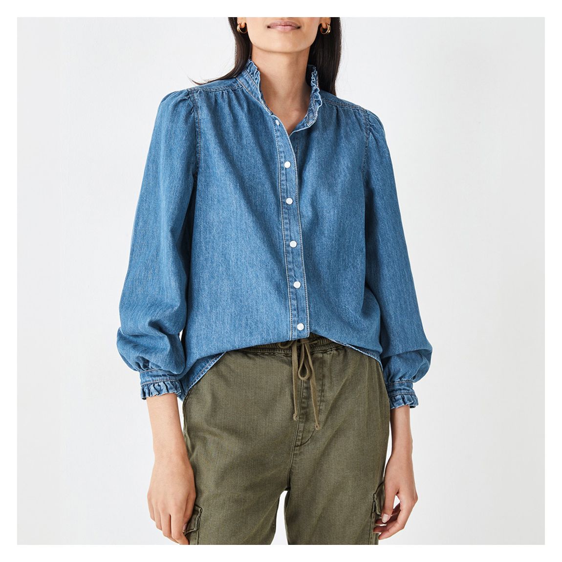 Blue Cotton Joyce Denim Shirt main product photo