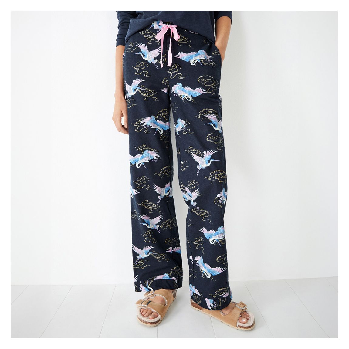 Navy Liv Cotton Flannel Pj Trousers main product photo