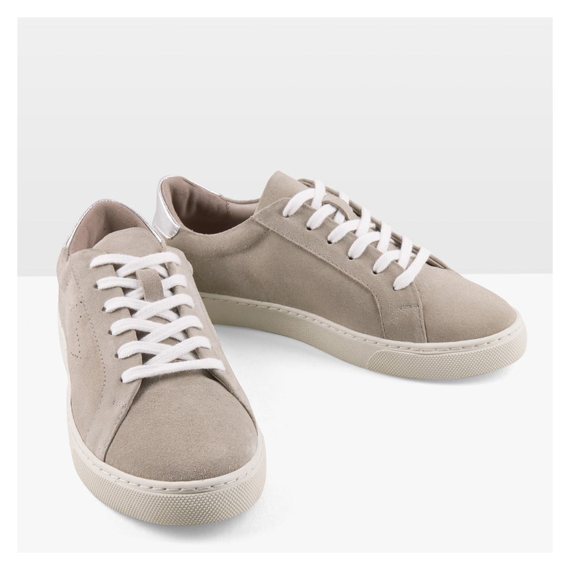 Grey Morely Leather Trainers main product photo
