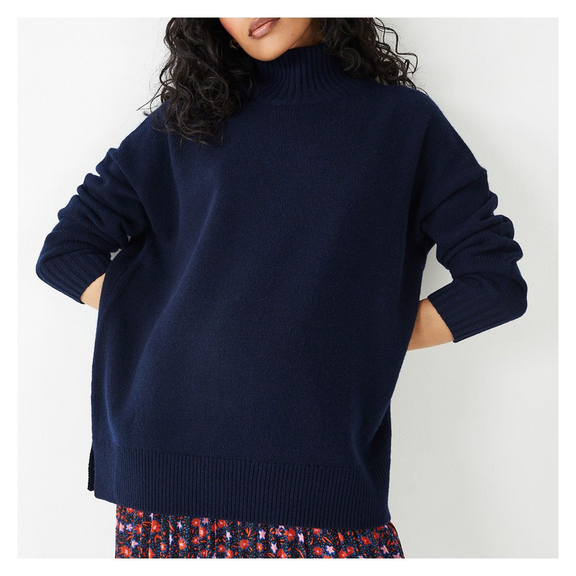Navy Mila Cashmere Jumper main product photo