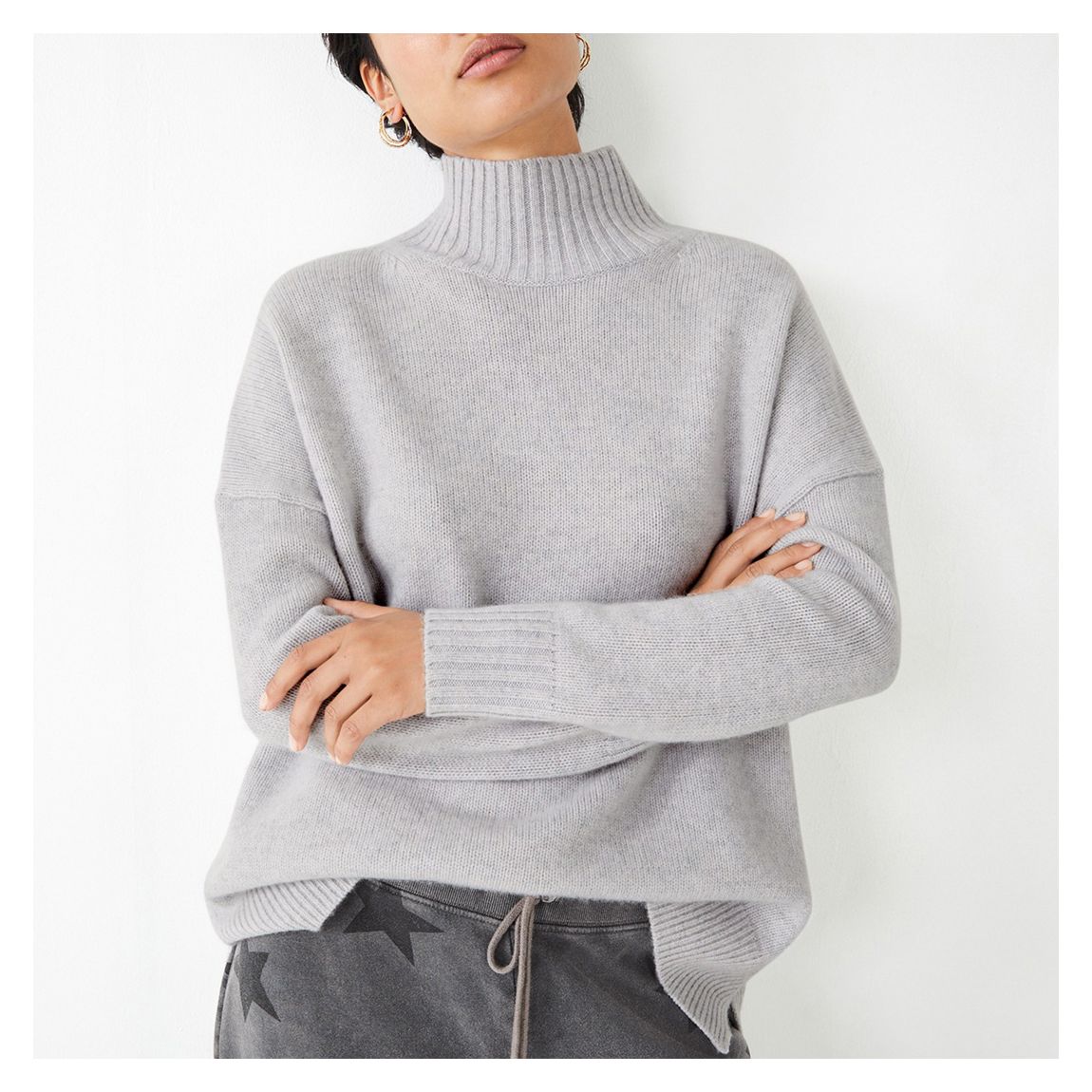 Grey Mila Cashmere Jumper main product photo