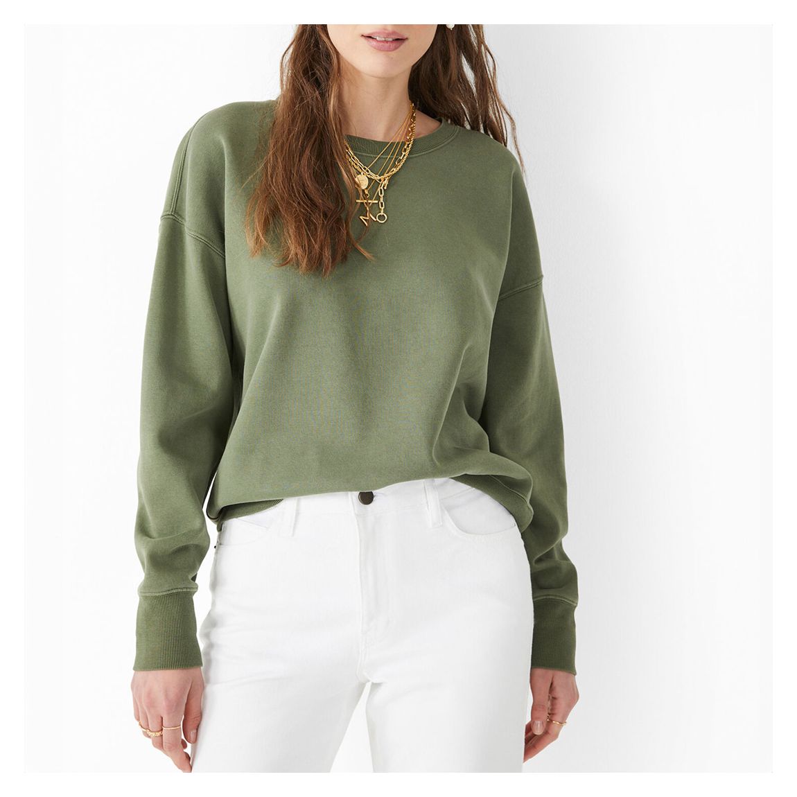 Khaki Lindsey Cotton Blend Jumper main product photo