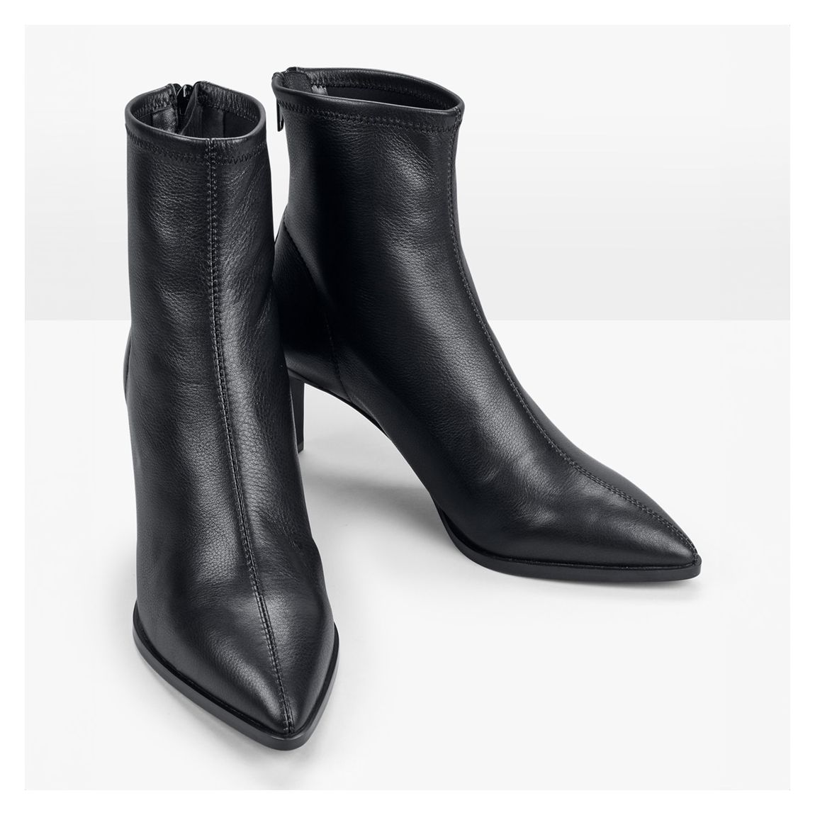 Black Kendal Leather Sock Boots main product photo