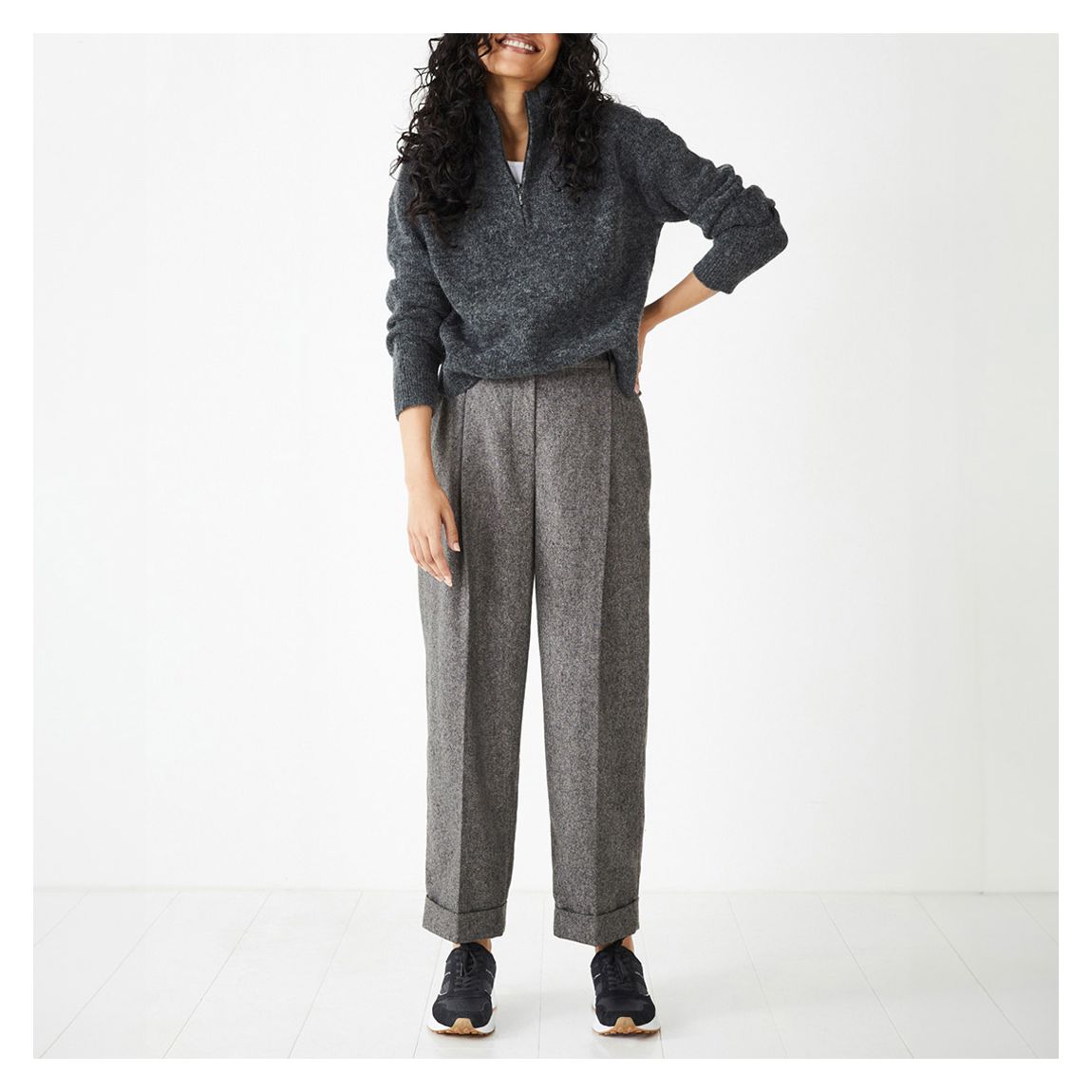Charcoal Ginny Half Zip Jumper main product photo