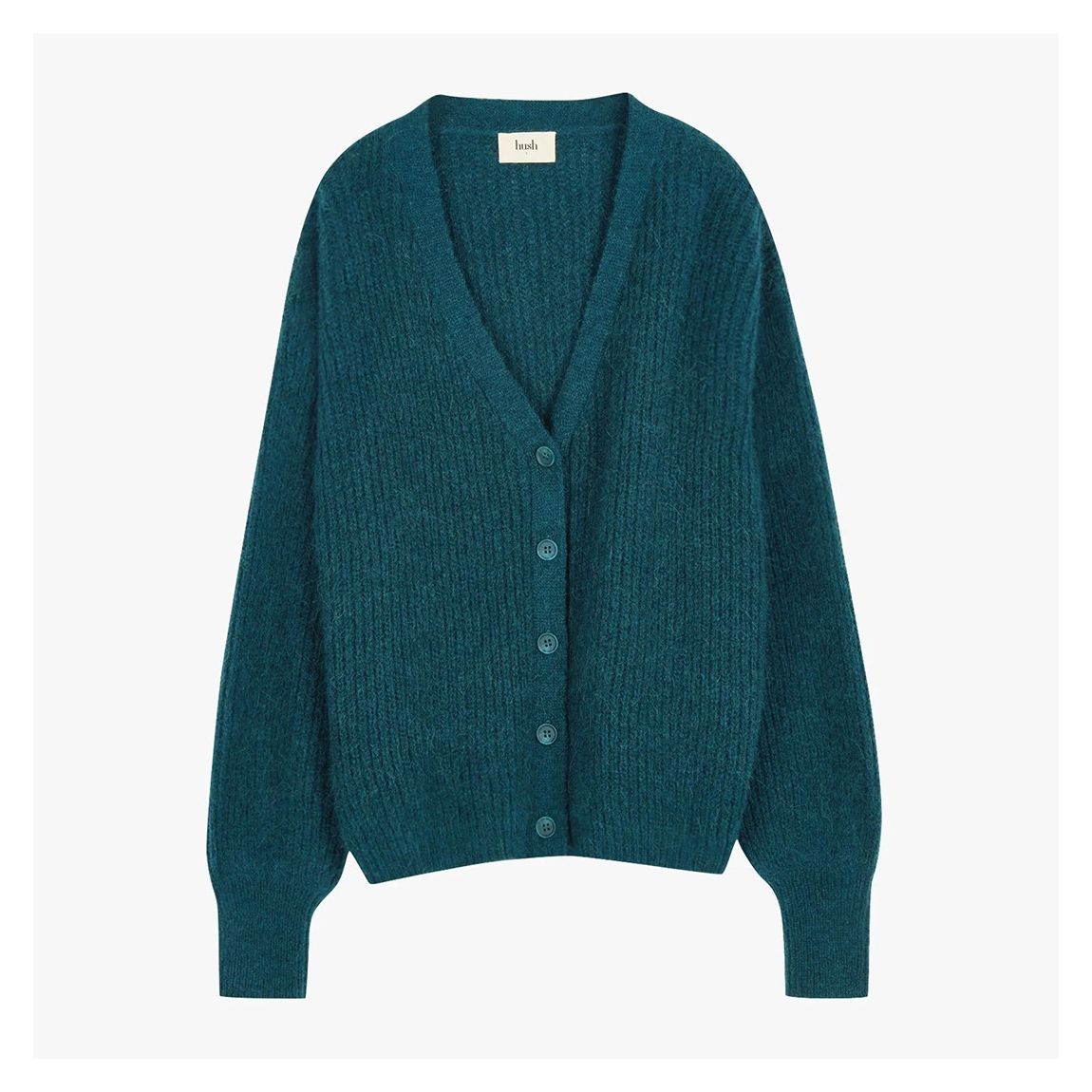 Teal Chloe Slouchy Fit Cardigan main product photo