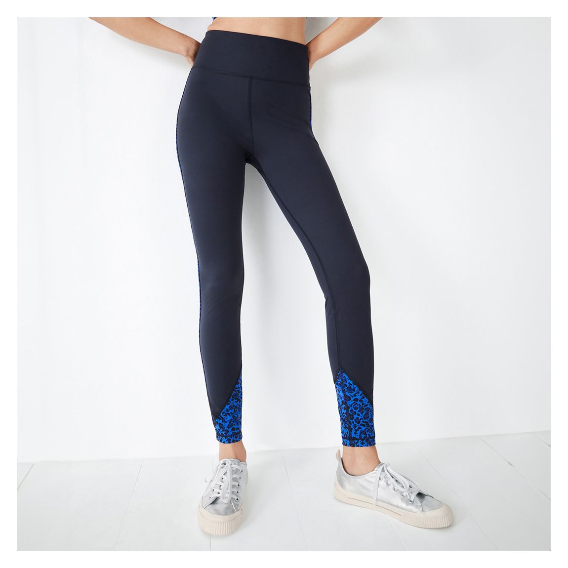 Teal Nicola Panelled Gym Leggings main product photo