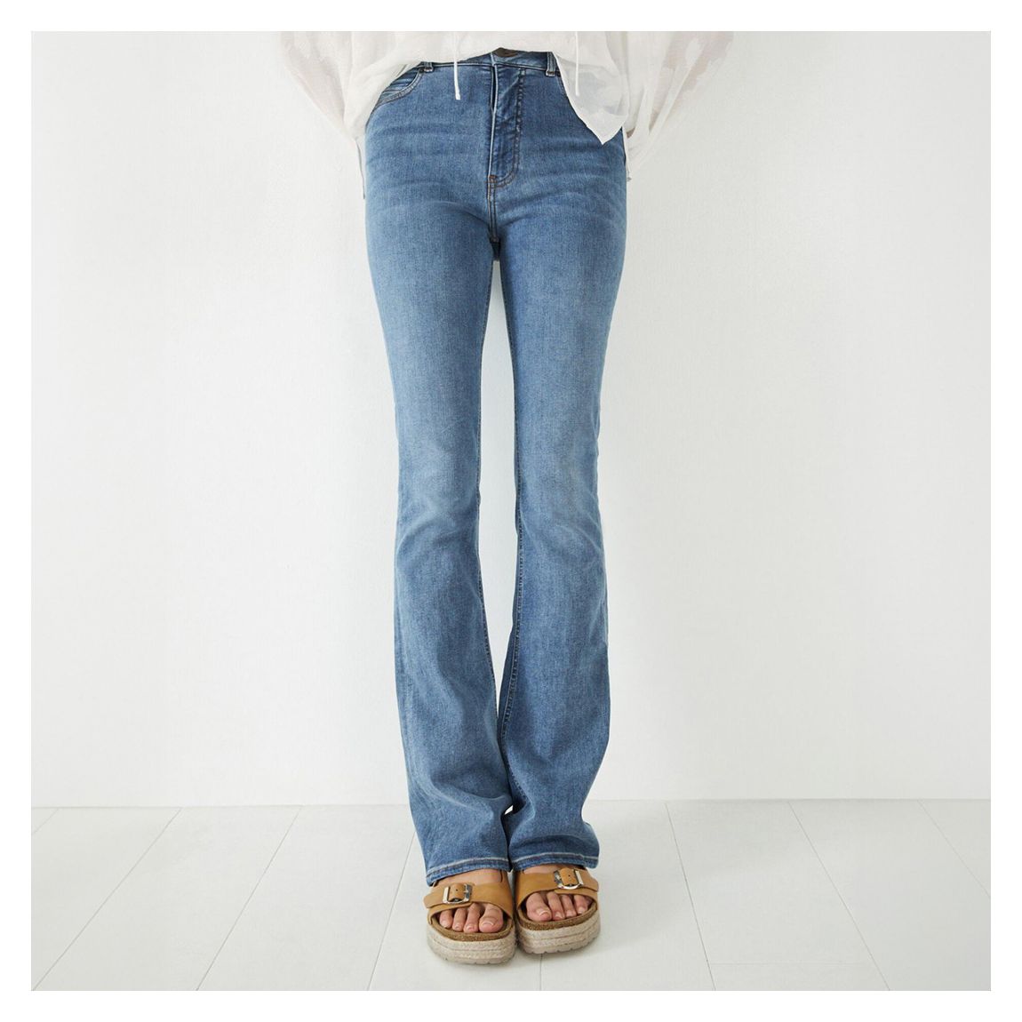 Light Wash Liv Flared Jeans main product photo