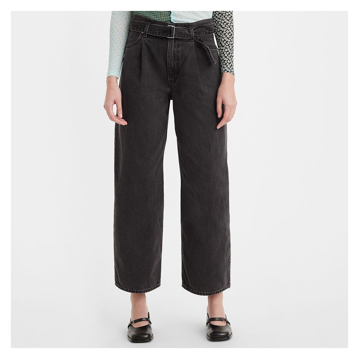 Black Belted Baggy Trousers main product photo