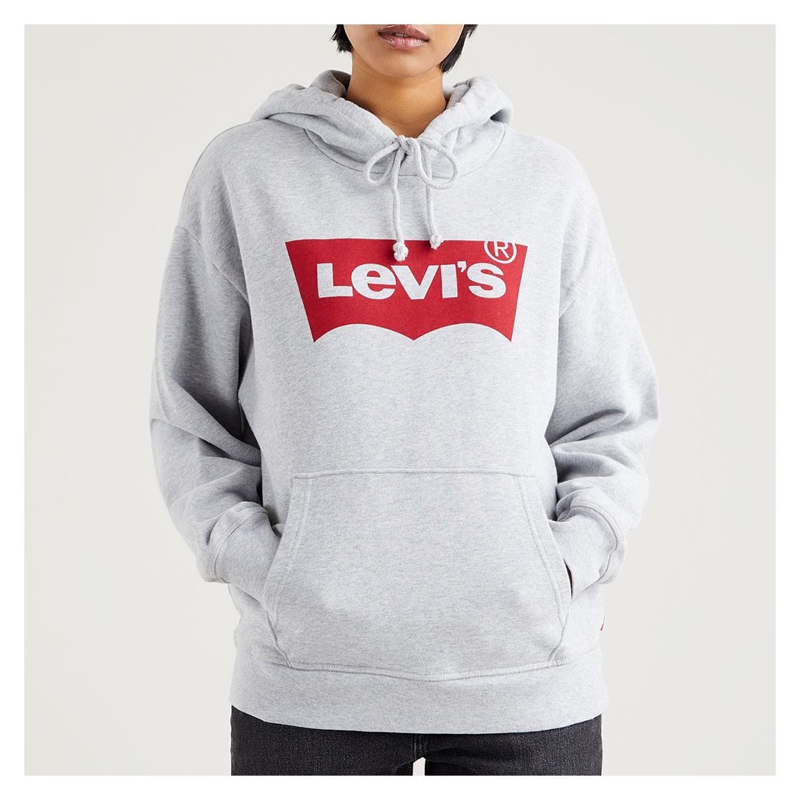 Grey Graphic Cotton Hoodie main product photo