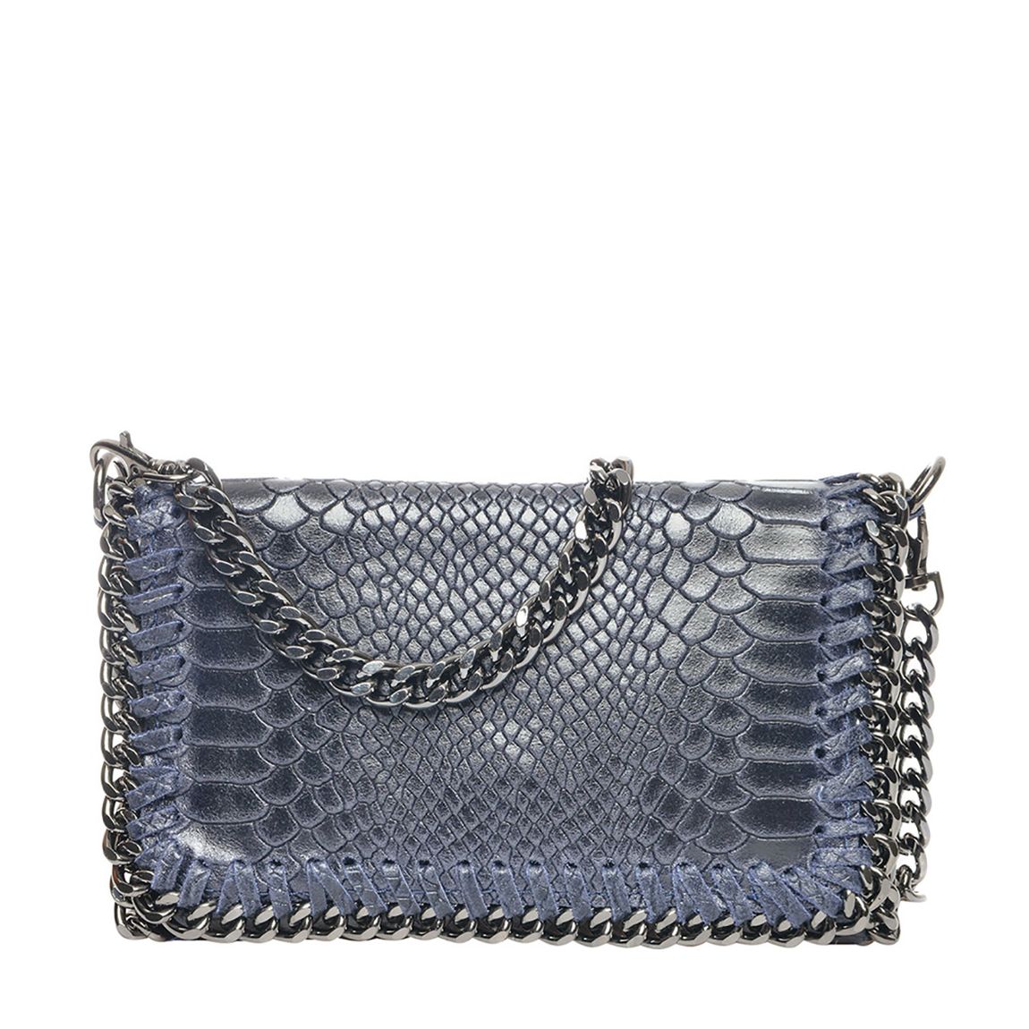 Blue Italian Leather Clutch main product photo