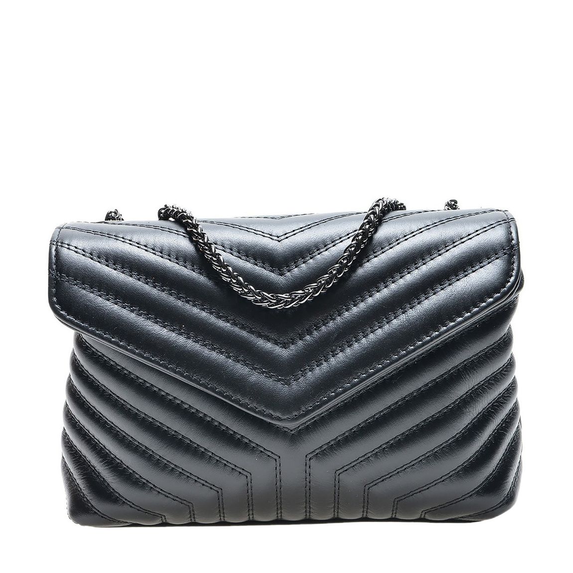 Black Italian Leather Shoulder bag main product photo