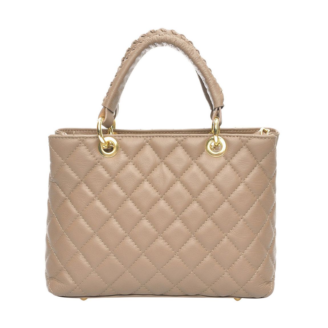 Grey Italian Leather Handbag main product photo