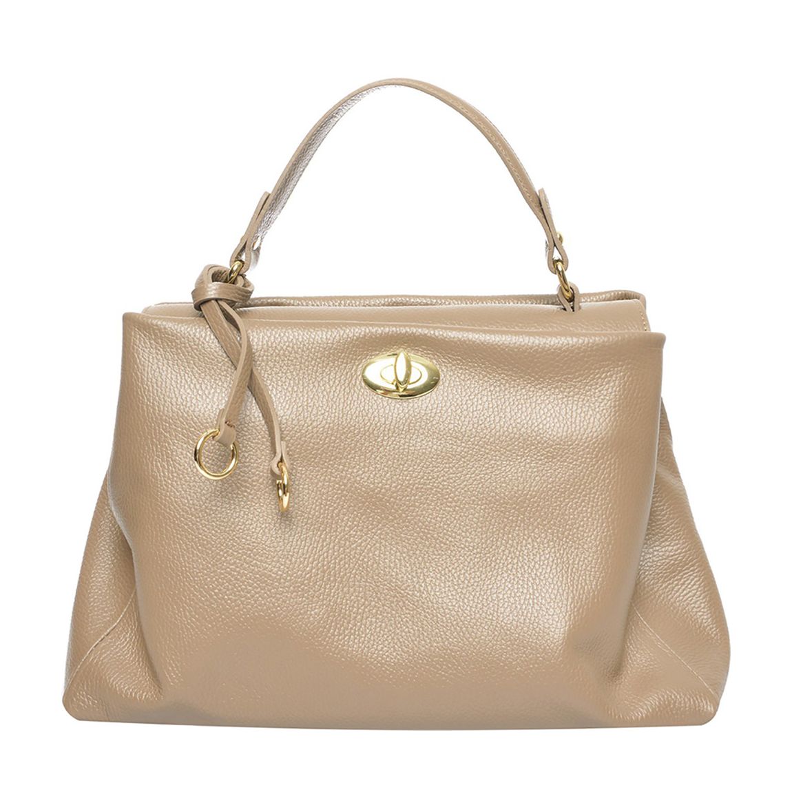 Grey Italian Leather Handbag main product photo