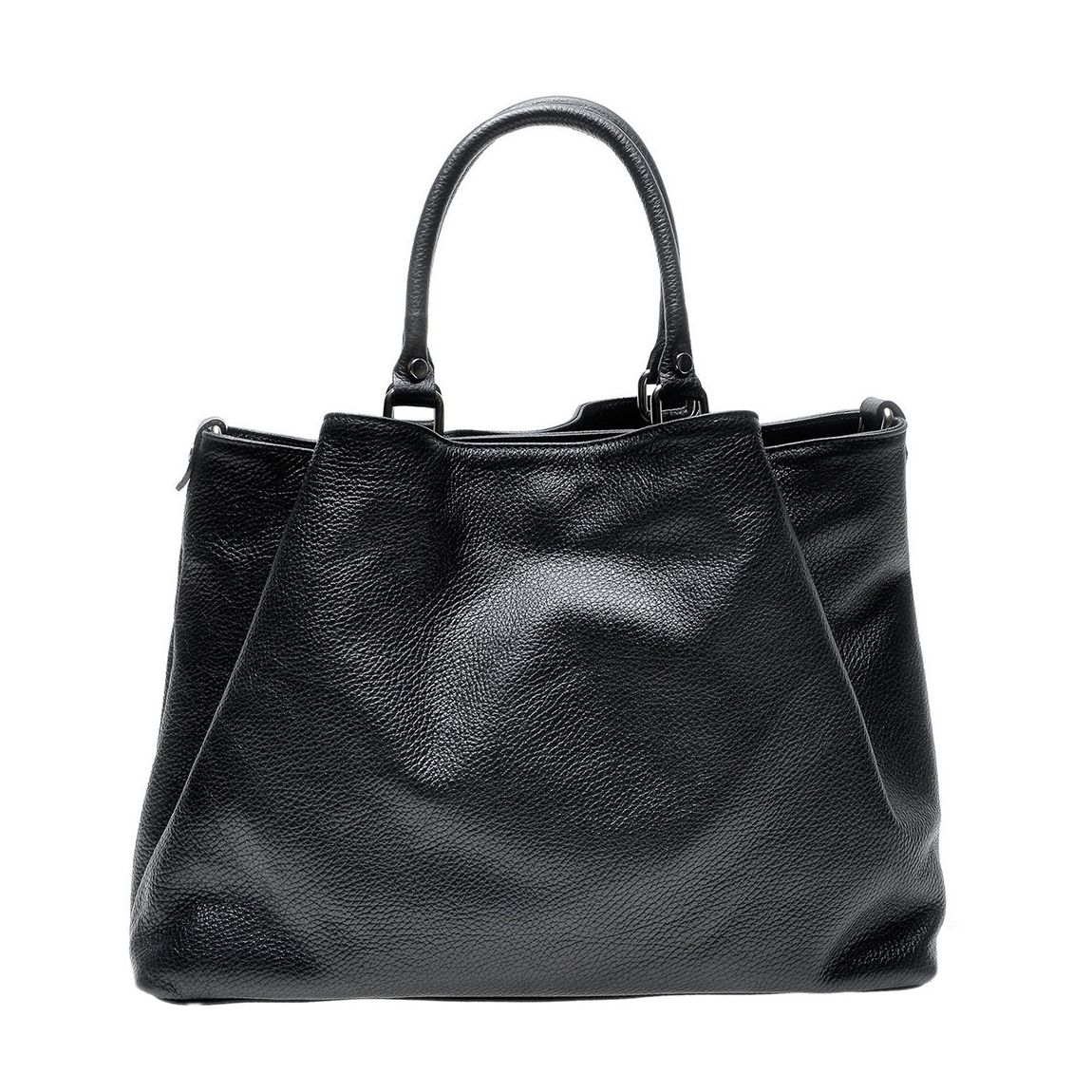 Black Italian Leather Handbag main product photo