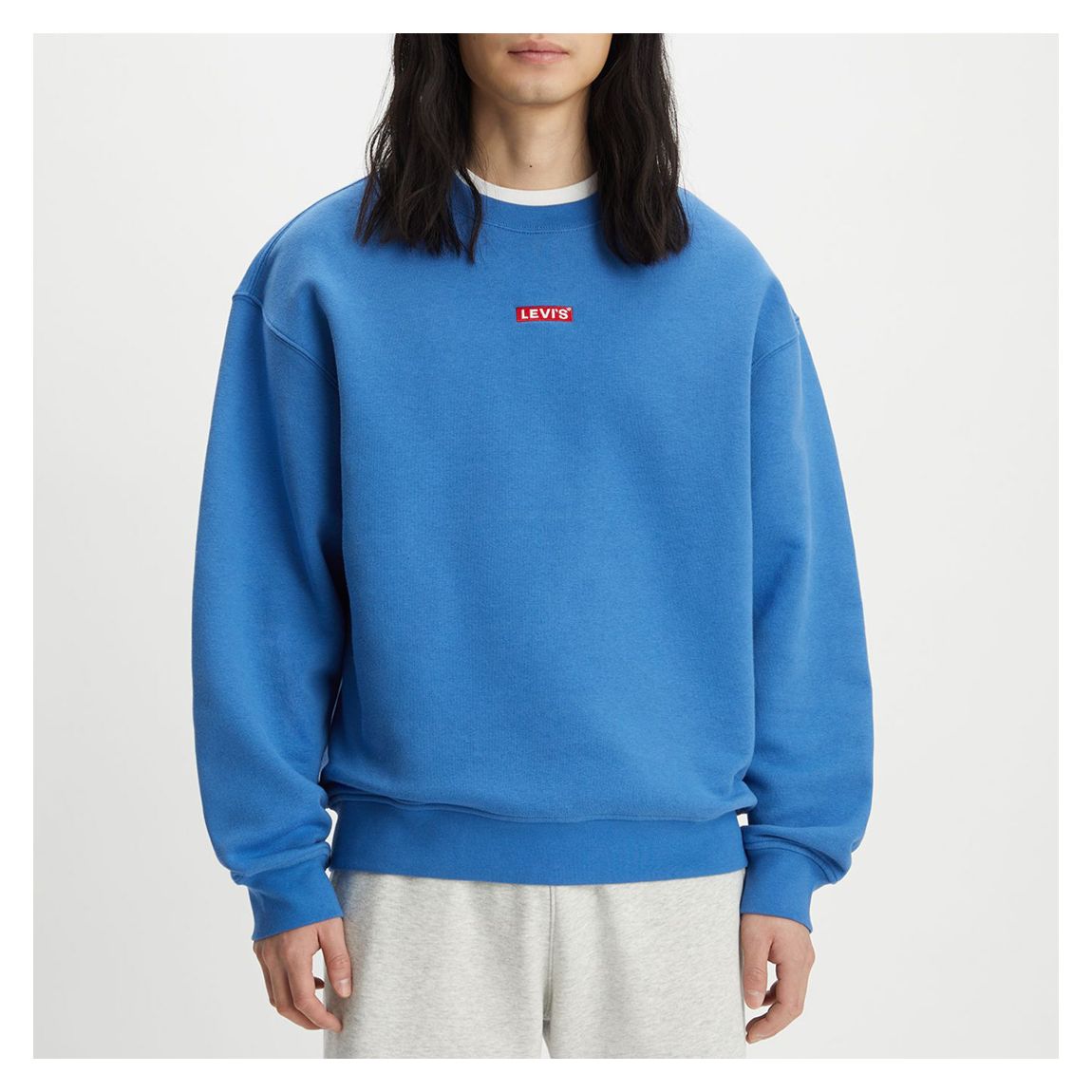 Blue Relaxed Cotton Blend Sweatshirt main product photo