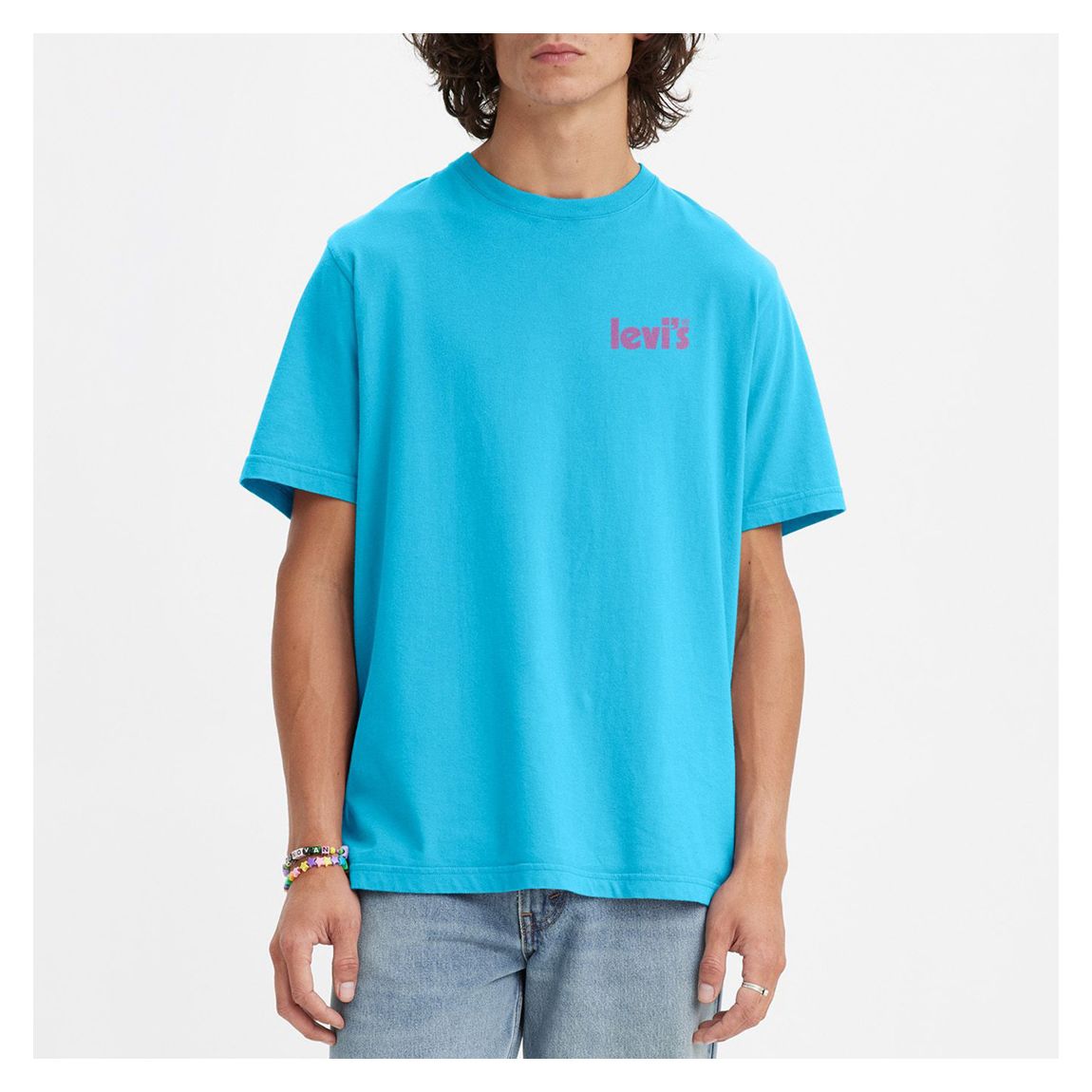 Blue Relaxed Fit Cotton T-Shirt main product photo