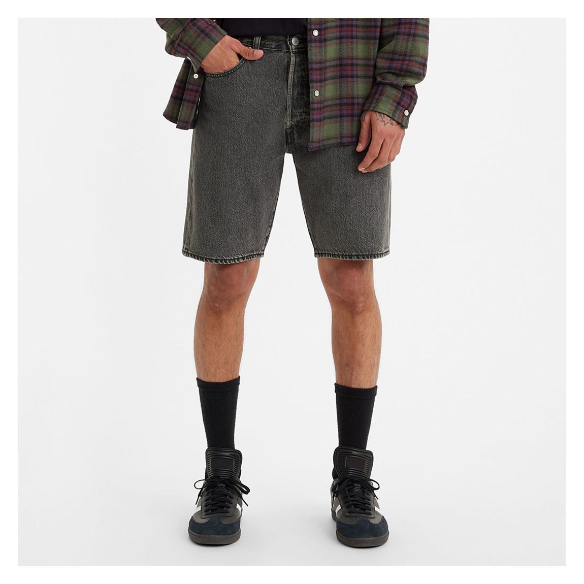 Washed Black 501® Denim Shorts main product photo