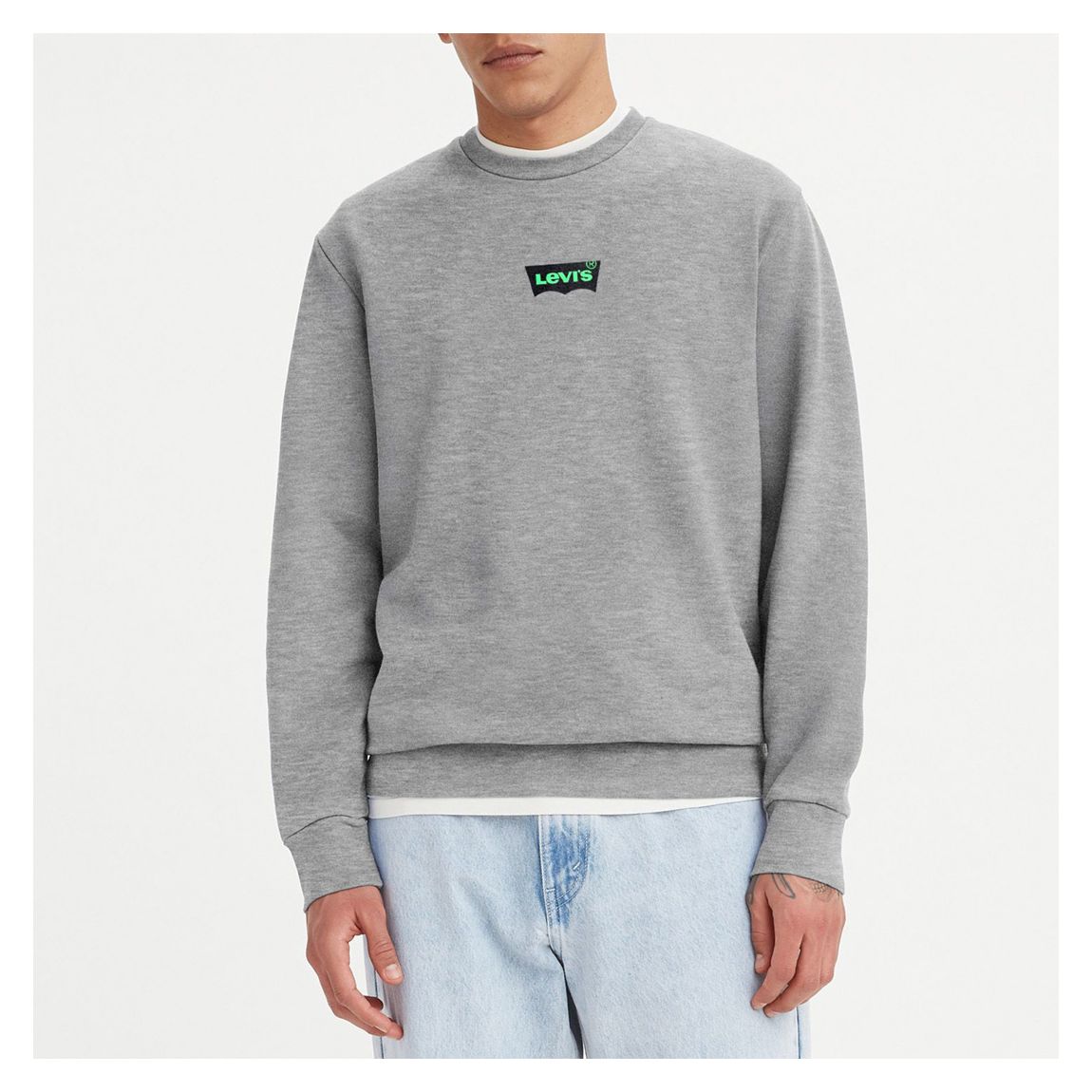Grey Standard Graphic Cotton Blend Sweatshirt main product photo