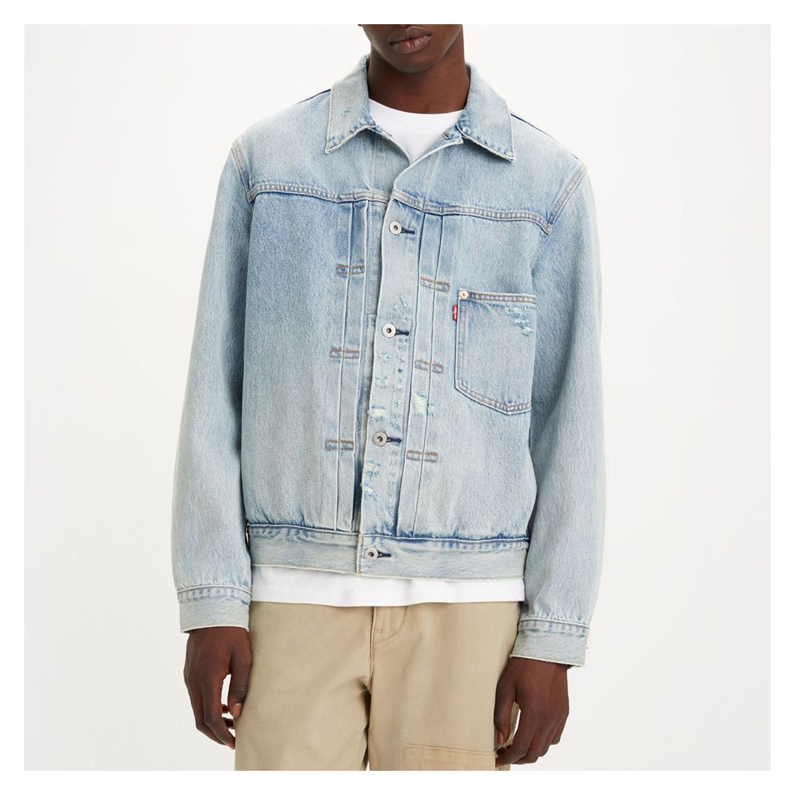 Light Wash Trucker Sophomore Denim Jacket main product photo