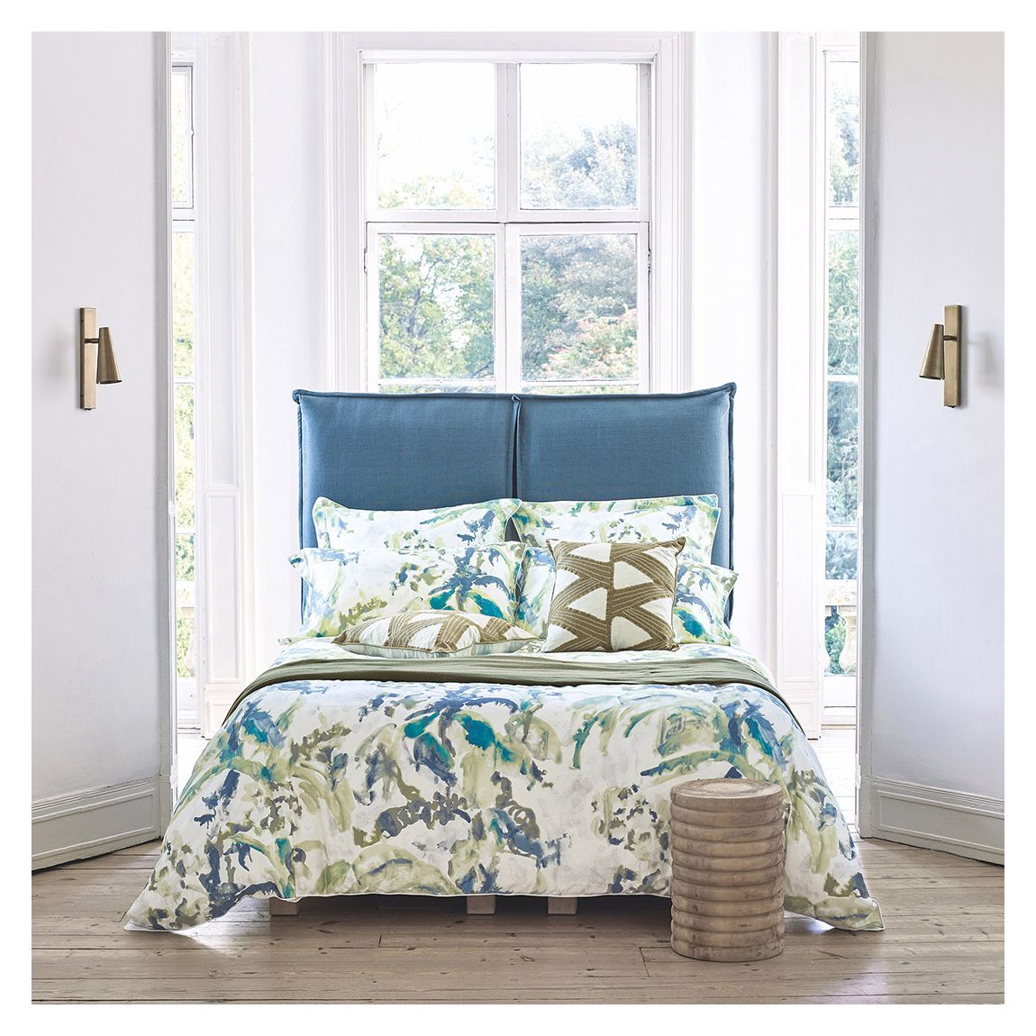 Long Water Botanical Superking Duvet Cover, Serpentine/Prussian main product photo