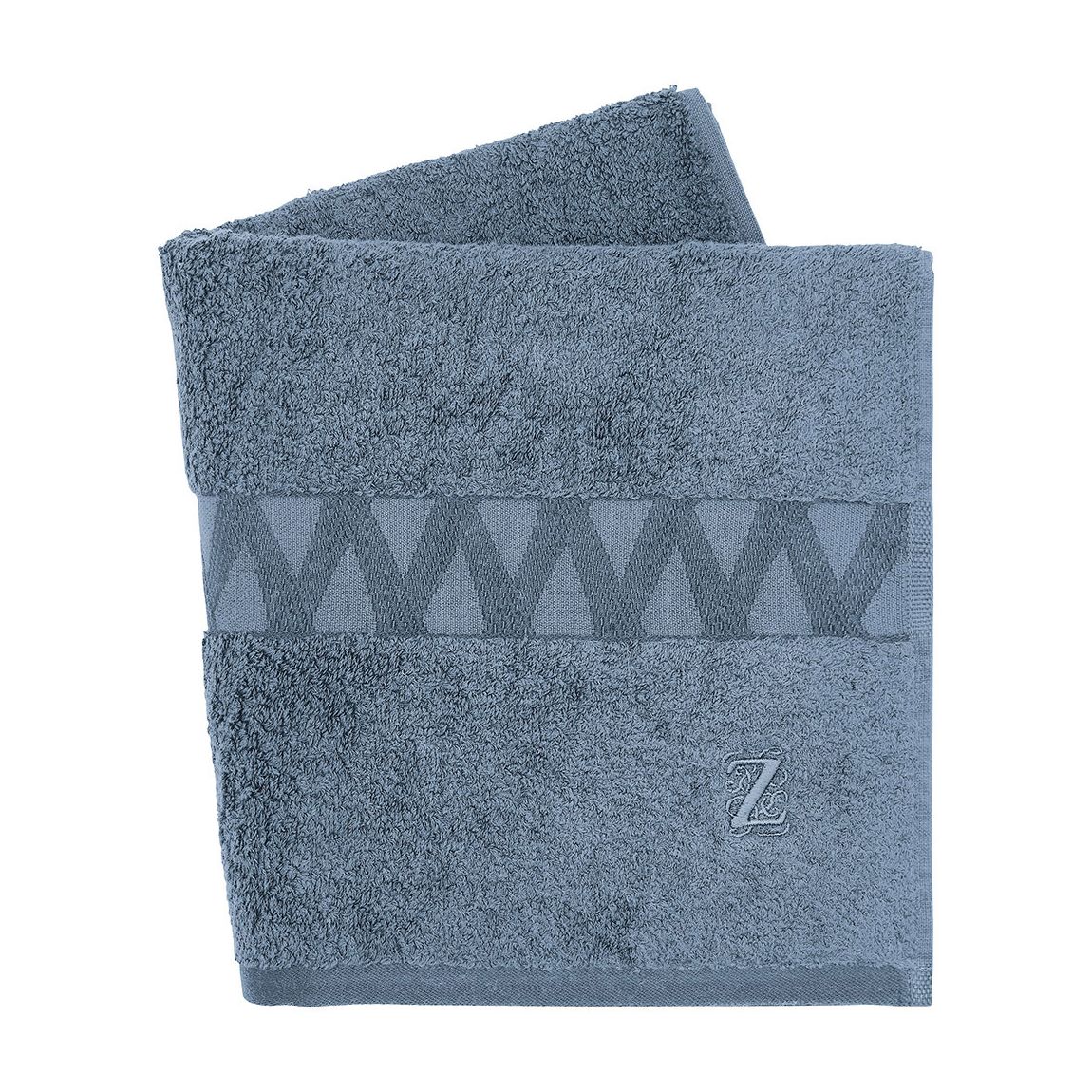 Zoffany Organic Hand Towel, Reign Blue main product photo