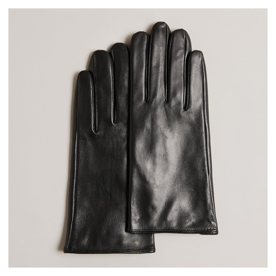 Black Arleos Leather T Stud Gloves main product photo